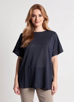 T-shirt bleu MANGO femme