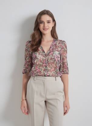 Chemisier violet MORGAN femme