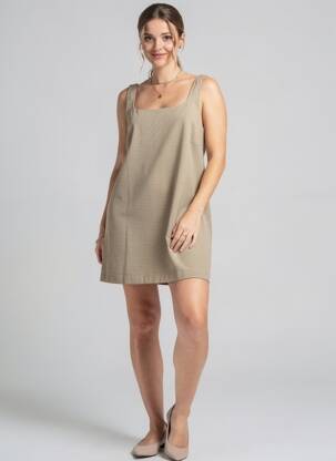 Robe courte sans manche sans manche marron ONLY femme