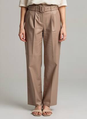 Pantalon droit gris MANGO femme