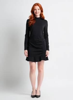 Robe longue noir MORGAN femme