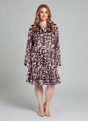 Robe mi-longue marron MOLLY BRACKEN femme