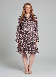 Robe mi-longue marron MOLLY BRACKEN femme
