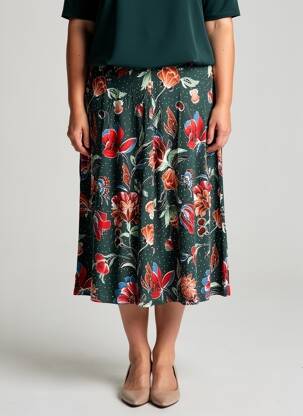 Jupe mi-longue vert STREET ONE femme