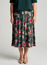 Jupe mi-longue vert STREET ONE femme