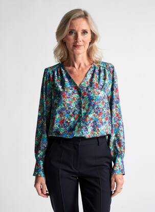 Chemisier manches longues manches longues vert ONLY femme