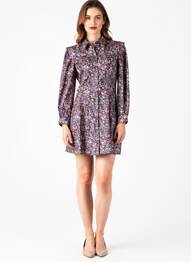 Robe mi-longue rouge OBJECT femme