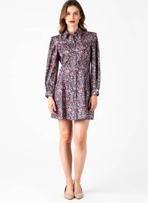 Robe mi-longue rouge OBJECT femme