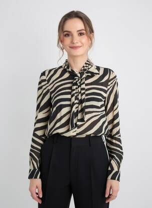 Chemisier noir MANGO femme