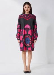 Robe mi-longue rose SUPERDRY femme