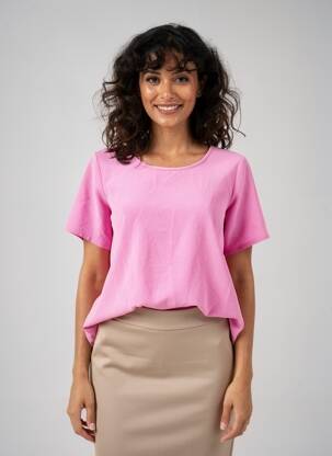 Top manches courtes manches courtes rose CARMAKOMA femme