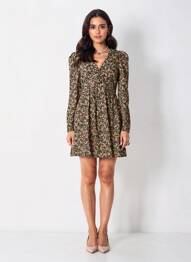 Robe courte vert MANGO femme