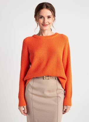Pull orange STREET ONE femme