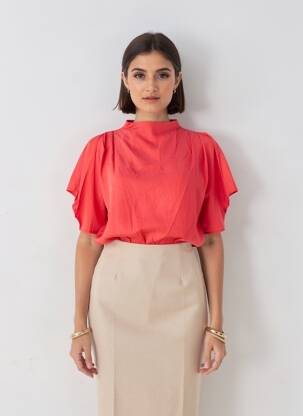 Blouse rouge ASTRID BLACK LABEL femme