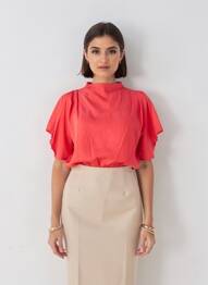 Blouse rouge ASTRID BLACK LABEL femme