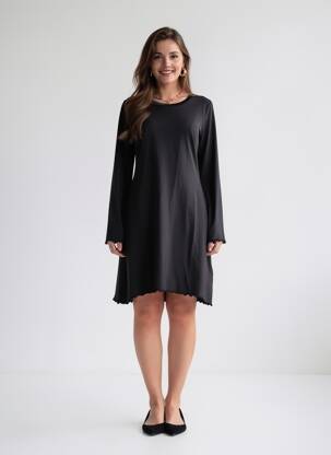 Robe mi-longue noir JACQUELINE DE YONG femme