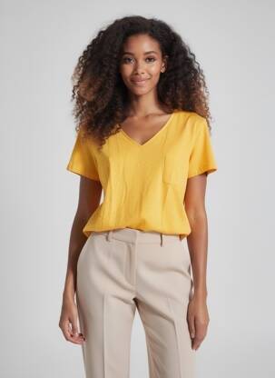T-shirt jaune SUPERDRY femme