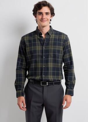 Chemise manches longues vert JACK & JONES homme