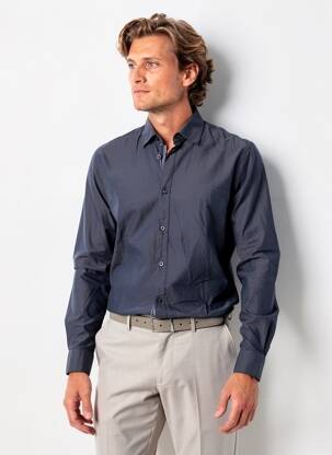 Chemise manches longues manches longues bleu TOM TAILOR homme