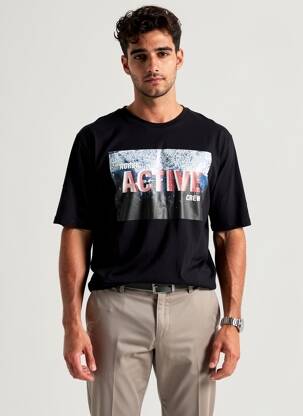 T-shirt col rond manches courtes noir JACK & JONES homme