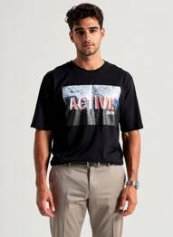 T-shirt col rond manches courtes noir JACK & JONES homme