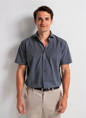 Chemise manches courtes bleu JACK & JONES homme