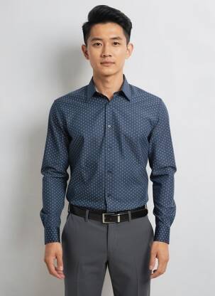 Chemise manches longues manches longues bleu SELECTED homme
