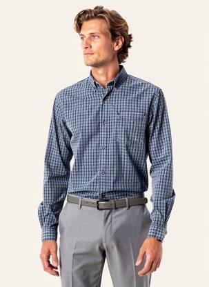 Chemise manches longues bleu TOM TAILOR homme