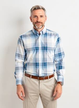 Chemise manches longues bleu FYNCH-HATTON homme