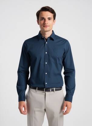 Chemise manches longues bleu JACK & JONES homme