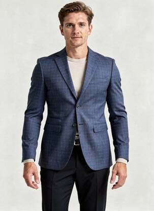 Blazer col tailleur bleu SELECTED homme
