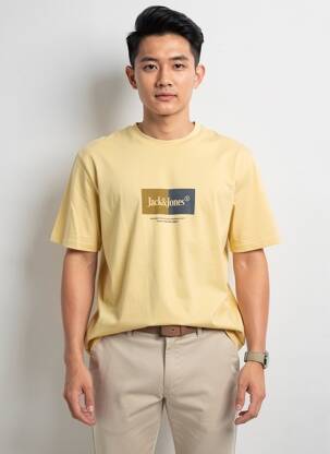 T-shirt jaune JACK & JONES homme
