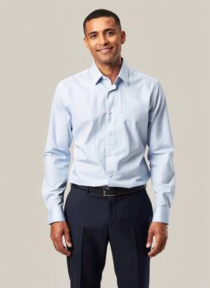Chemise manches longues bleu PRIVATE BLUE homme