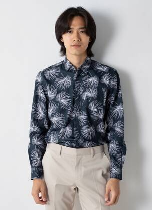 Chemise manches longues bleu GARCIA homme