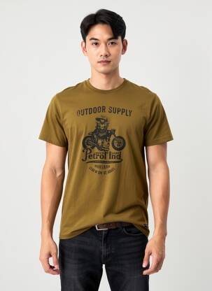 T-shirt vert PETROL INDUSTRIES homme