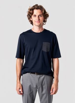T-shirt bleu JACK & JONES homme