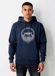 Sweat-shirt à capuche manches longues manches longues bleu JACK & JONES homme