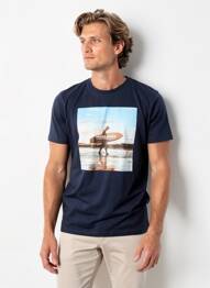 T-shirt bleu JACK & JONES homme