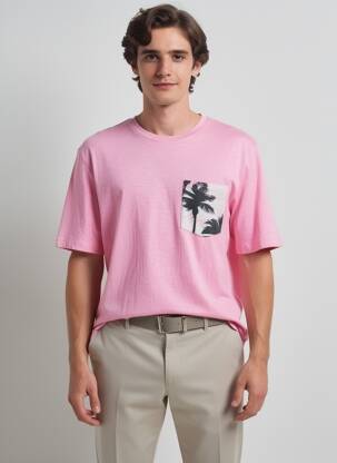 T-shirt rose JACK & JONES homme