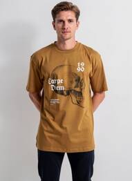 T-shirt col rond manches courtes marron JACK & JONES homme