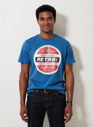 T-shirt bleu PETROL INDUSTRIES homme