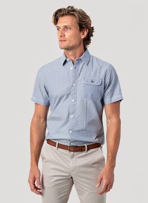 Chemise manches courtes bleu PETROL INDUSTRIES homme