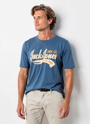 T-shirt bleu JACK & JONES homme