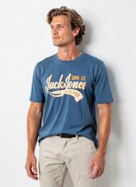 T-shirt bleu JACK & JONES homme