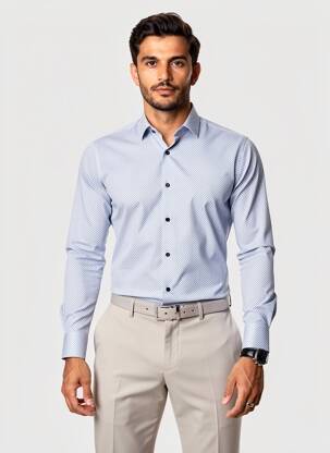 Chemise manches longues bleu PRIVATE BLUE homme