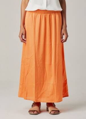 Jupe longue orange JACQUELINE DE YONG femme