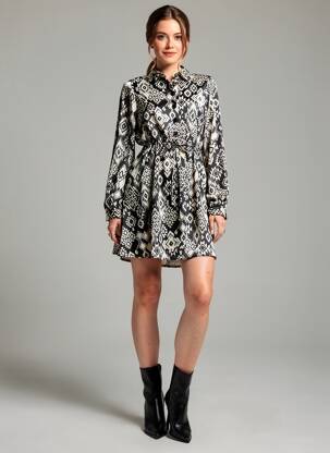Robe mi-longue noir VERO MODA femme