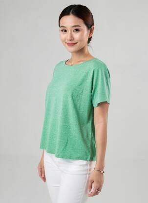T-shirt coupe droite vert VERO MODA femme