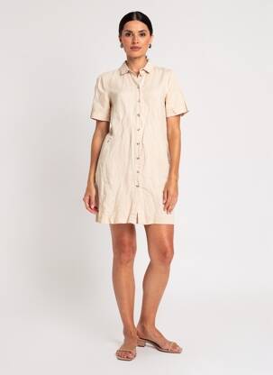 Robe courte beige STREET ONE femme