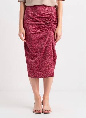 Jupe mi-longue rose VILA femme